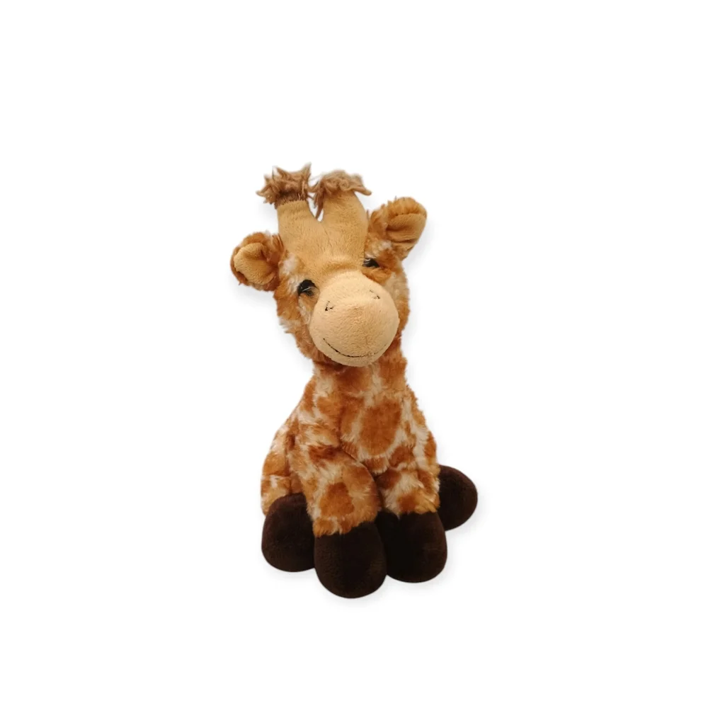 The Petting Zoo Giraffe Realistic Stuffed Animal Beanie Sitting Lovey Plush 9.5" - Picture 1 of 9